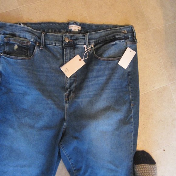 good american GOOD LEGS CROP super cute jeans size 24 plus size - Picture 4 of 4